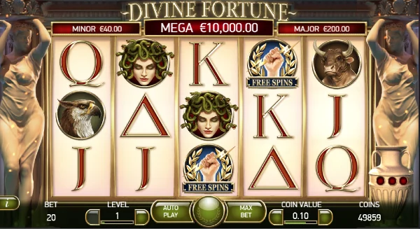 Divine Fortune slot by NetEnt