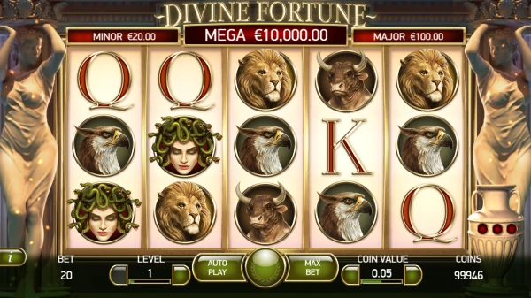 Divine Fortune slot gameplay