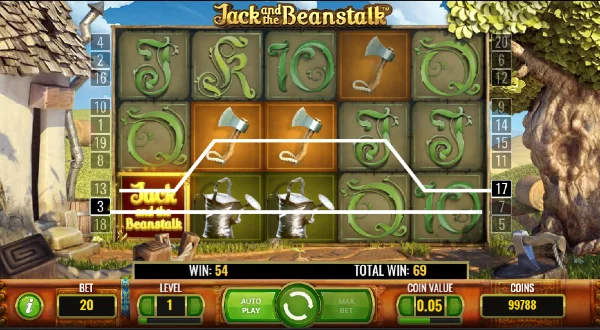Walking Wild Symbol in Jack and the Beanstalk Slot Game 