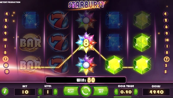 Expanding Wild Symbols In Starburst Slot Game 