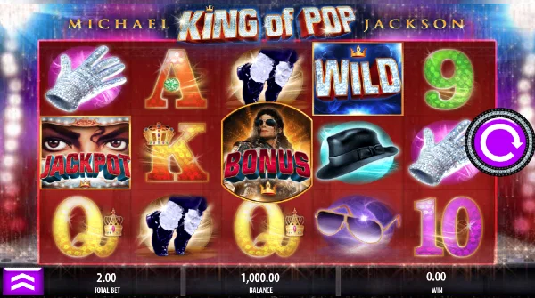 Michael Jackson King of Pop slot by Bally