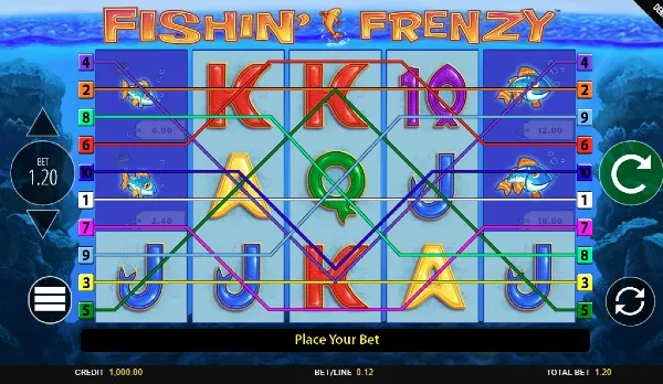 Fishin’ Frenzy Slot paylines